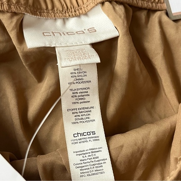 Chicos Pull On Lace Pants Ankle 00 Arabian Camel Tan XS - Picture 6 of 8